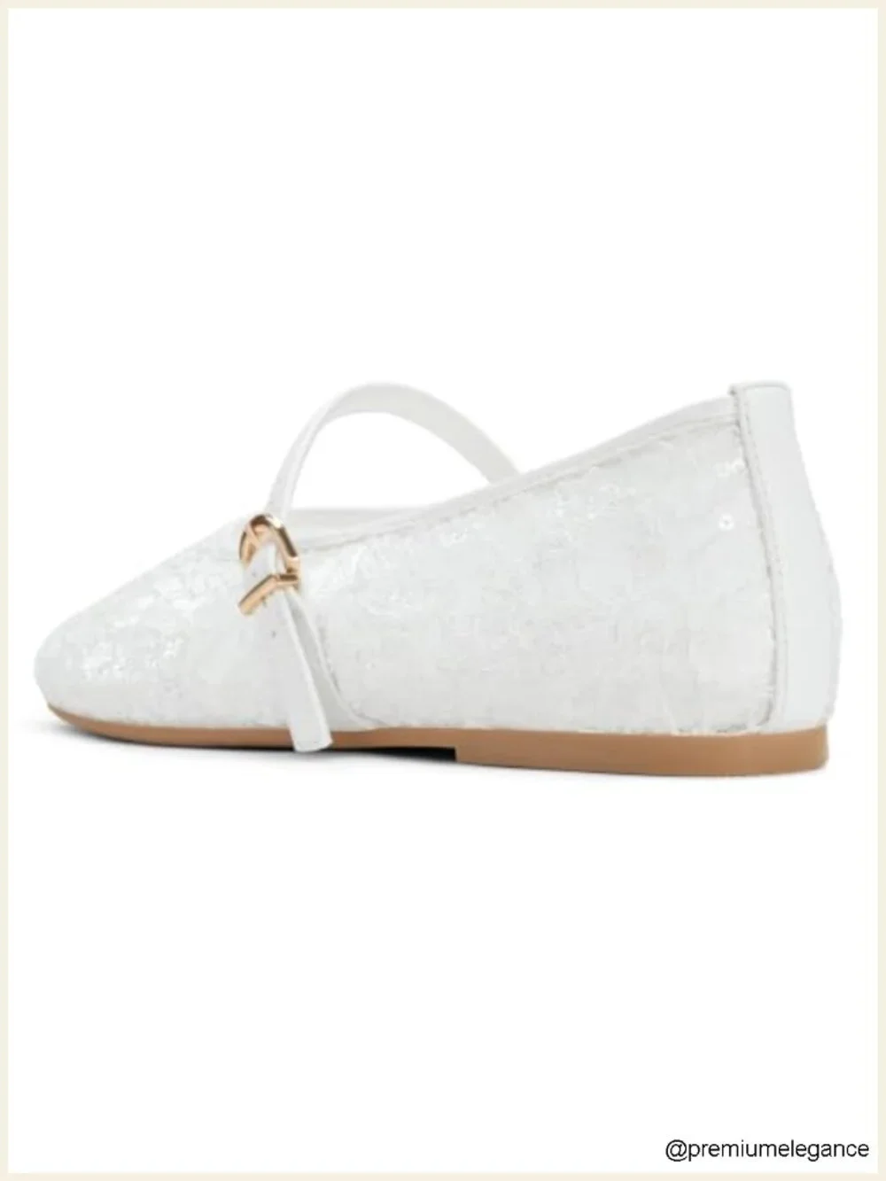 Women's Lace Mesh Ballet Flats Mary Jane Ankle Strap Ballerina Shoes